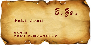 Budai Zseni névjegykártya